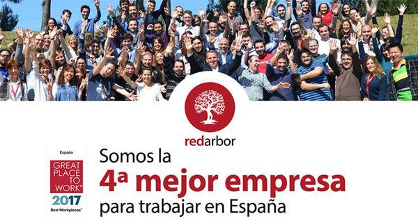 Redarbor, the 4th best company to work for in Spain according to Great Place to Work